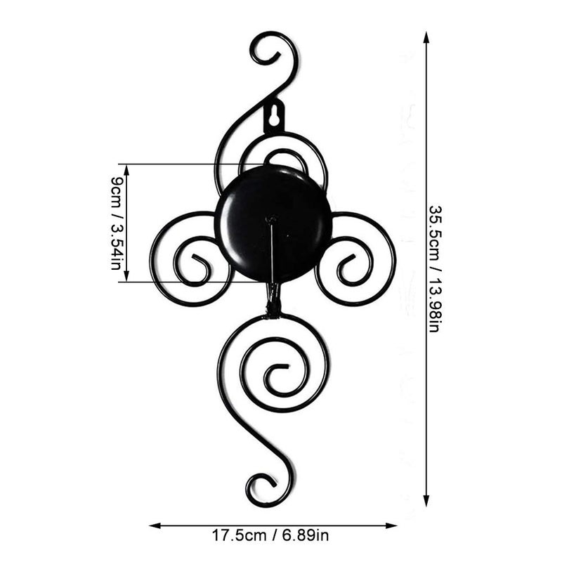 RETON Wall Sconces Candle Holder, Black Iron Candle Sconces Holders Hanging Wall Candle Sconce for Living Room Bedroom Dining Room Home Wall Decoration, Set of 2 - Image 2